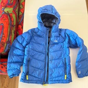 L.L. Bean Kids Blue Hooded Puffer Jacket